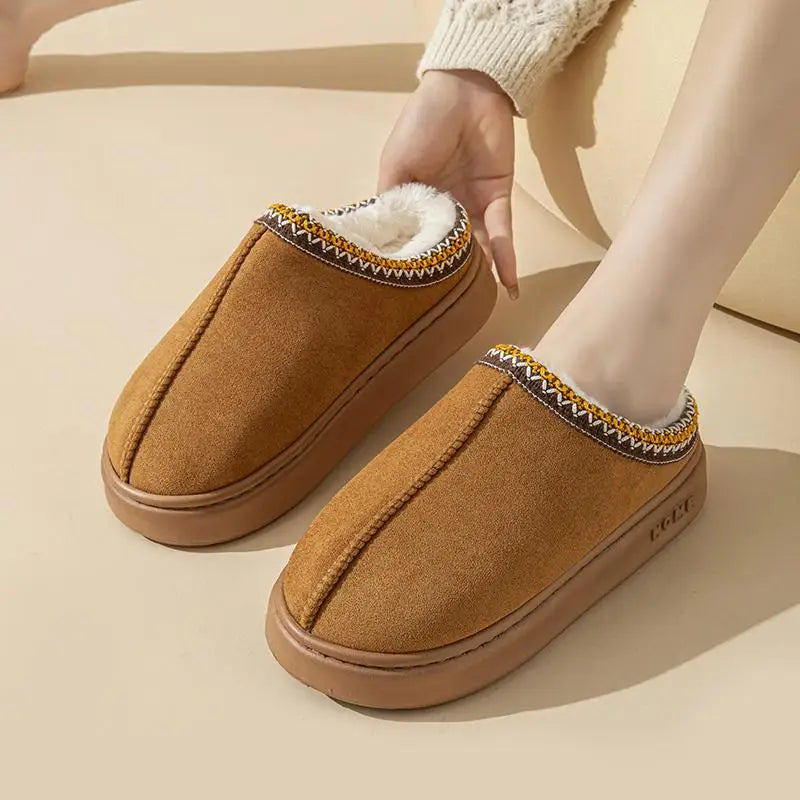Damen Winter Hausschuhe Mules Weiches Futter Anti-Rutsch Sohle
