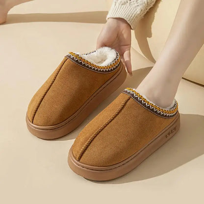 Damen Winter Hausschuhe Mules Weiches Futter Anti-Rutsch Sohle