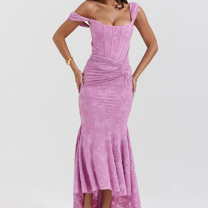 Eveloria Damen Gerafftes Korsettkleid Tiefes Dekolleté