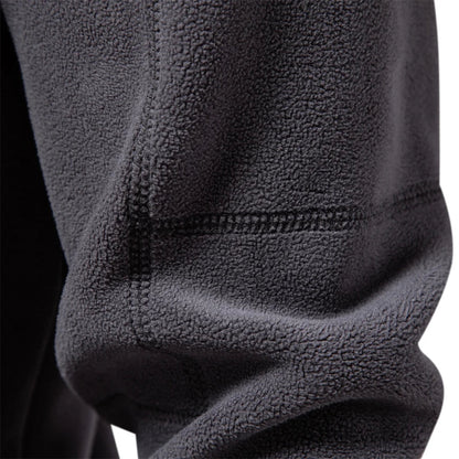 Herren Fleece Rollkragenpullover Warm Beige