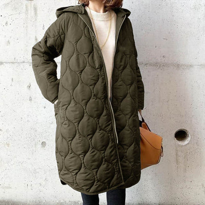 Eveloria Damen Grid Hooded Mantel