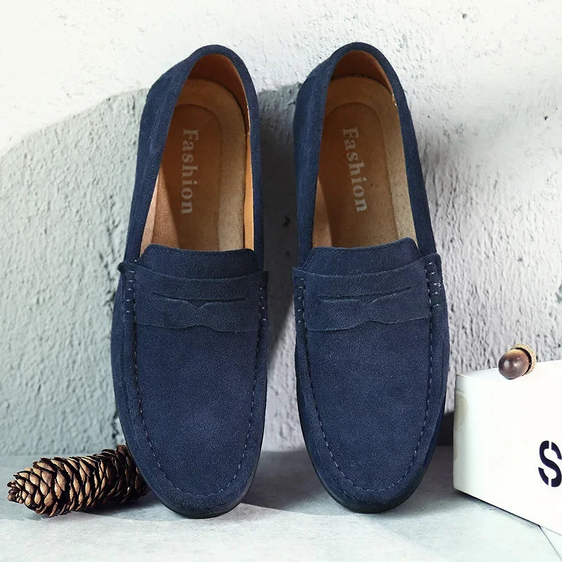 Herren Slip-On Loafers aus Leder Braun - Eveloria