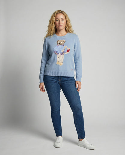 Damen Bärenstrickpullover Locker