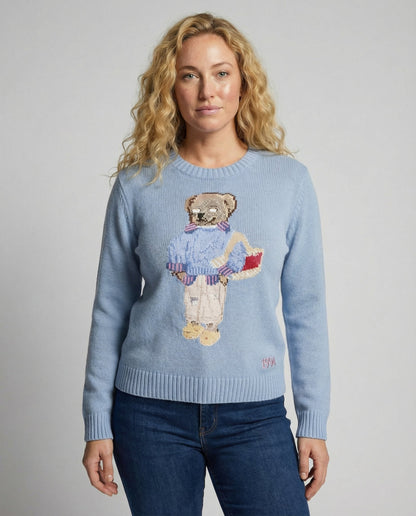 Damen Bärenstrickpullover Locker - Eveloria