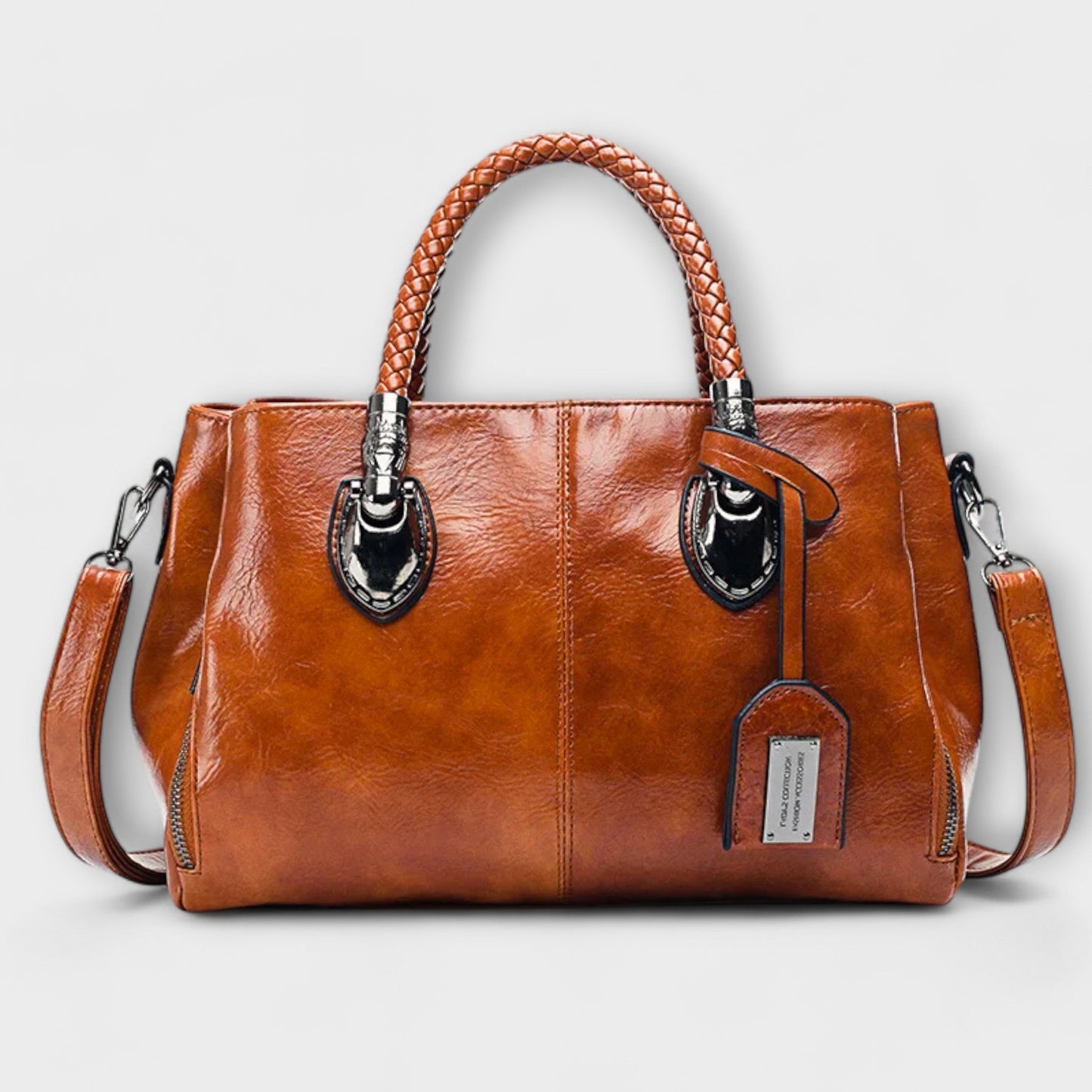Damen Handtasche Leder Schwarz - Eveloria