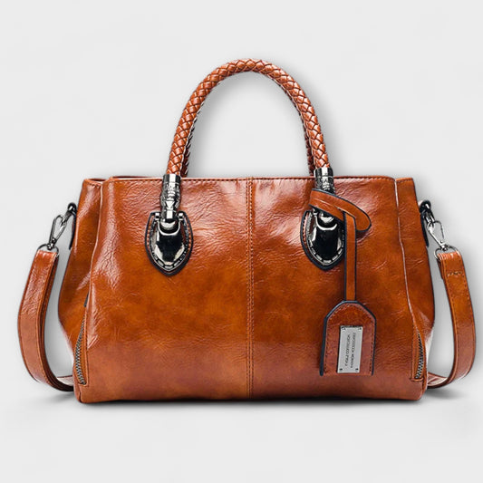 Damen Handtasche Leder Schwarz - Eveloria