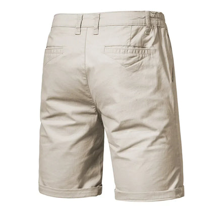 Herren Chino-Shorts Freizeit mit Knopfleiste Beige