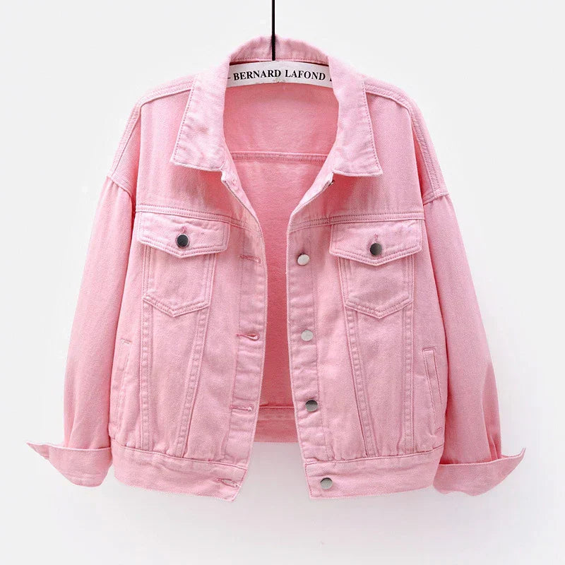 Damen Denimjacke Klassisch Vielfältige Farben