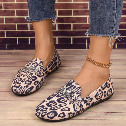 Eveloria Damen Hausschuhe Metallisch Leopardenmuster