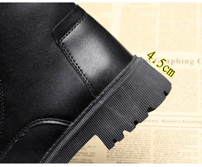 Damen Schnürstiefeletten Leder Warmfutter Rutschfest