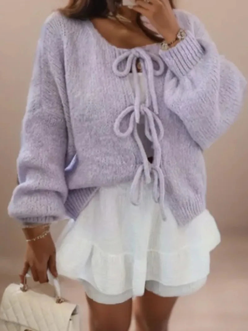 Doris Damen Strickjacke Langärmlig Warm Beige