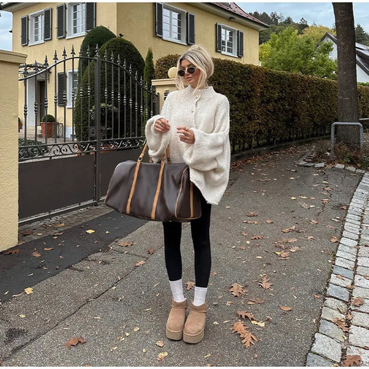 Eveloria Damen Übergroßer Cardigan Bequem - Eveloria