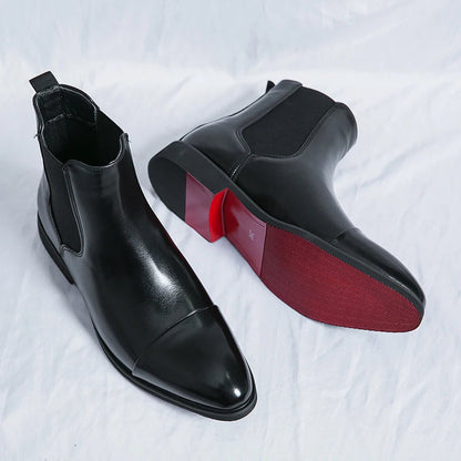 Herren Chelsea Stiefel Cap Toe Elastisch