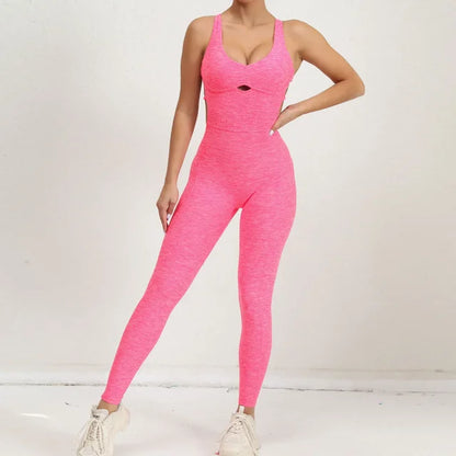 Damen Rückenfreier Sport-Overall Bequem
