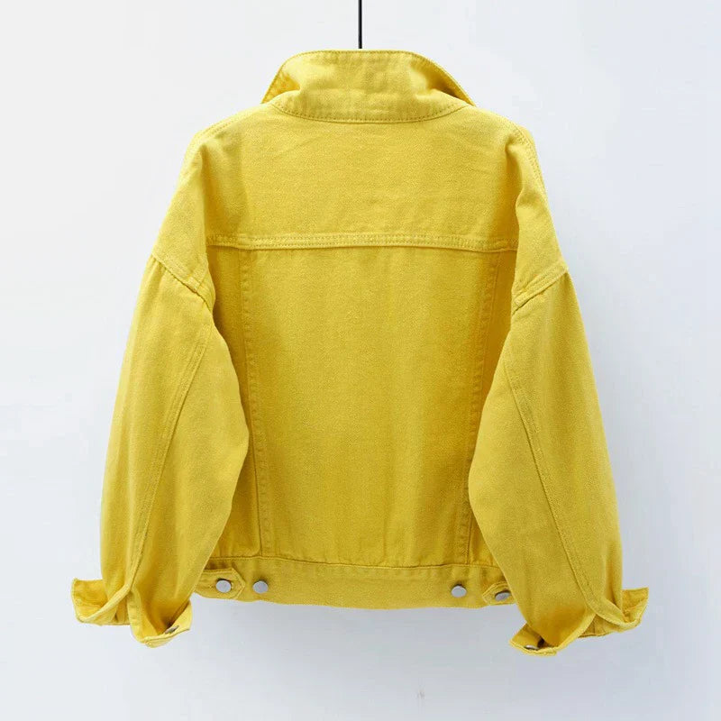 Damen Denimjacke Klassisch Vielfältige Farben