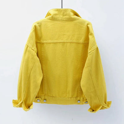 Damen Denimjacke Klassisch Vielfältige Farben