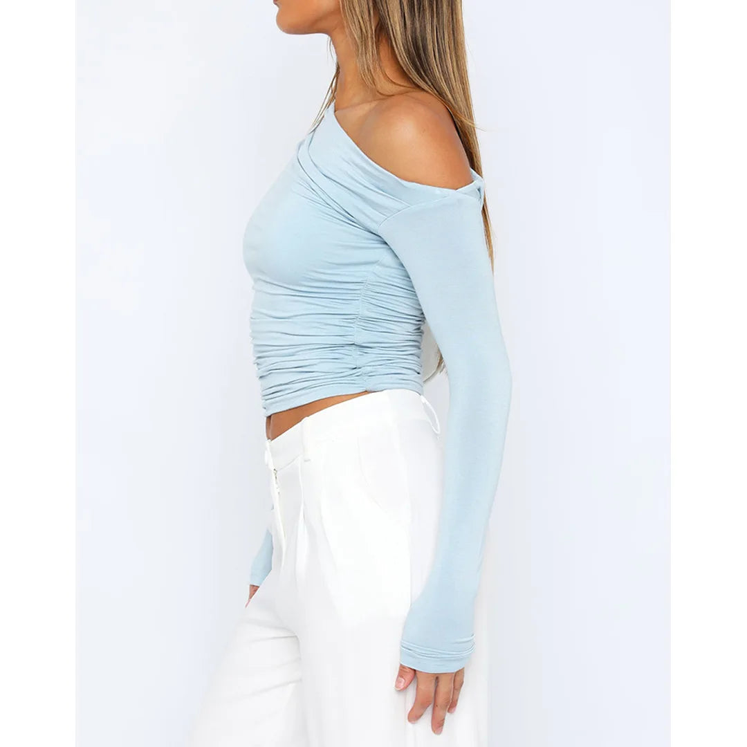 Käthe Damen Langarm-Oberteil Twisted-Design