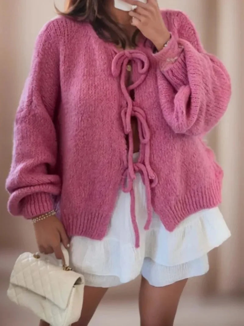 Doris Damen Strickjacke Langärmlig Warm Beige