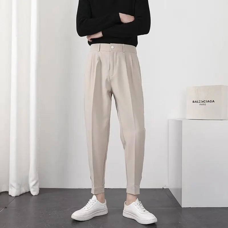 Herren Bundfaltenhose Modern