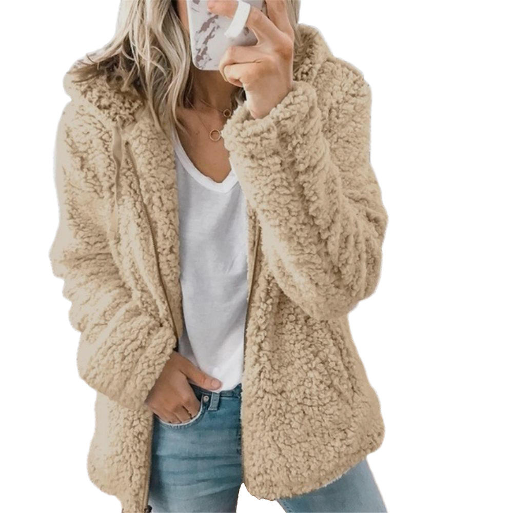 Damen Teddy-Mantel Warm