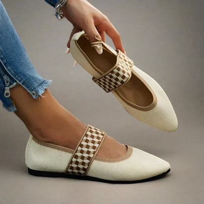 Eveloria Damen Sommerschuhe Elegantes Leder Beige
