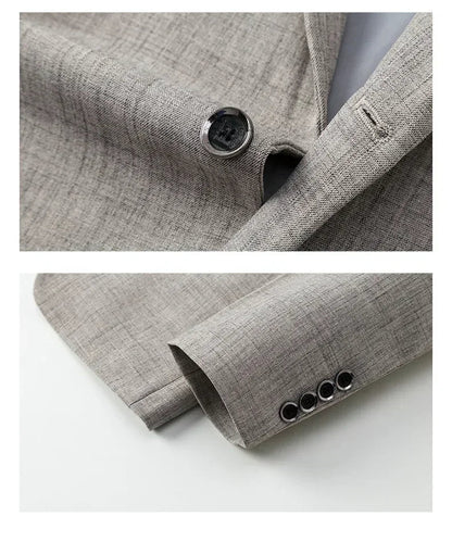 Valerio Herren Blazer Blau Grau Beige