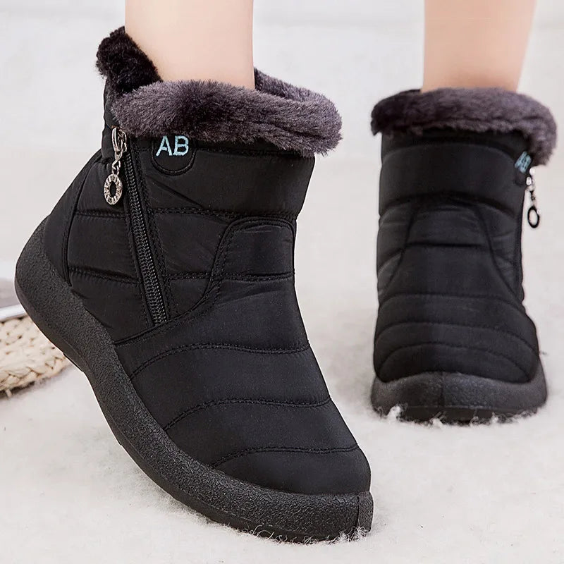 Eveloria Damen Schneestiefel Mid-Calf Wasserabweisend Kunstfell