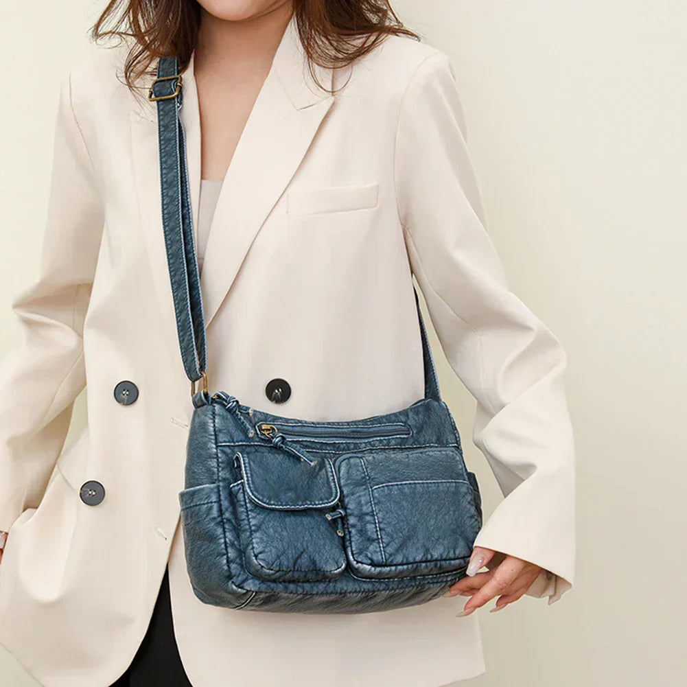 Eveloria Damen Luxe Schultertasche Mehrfachfach