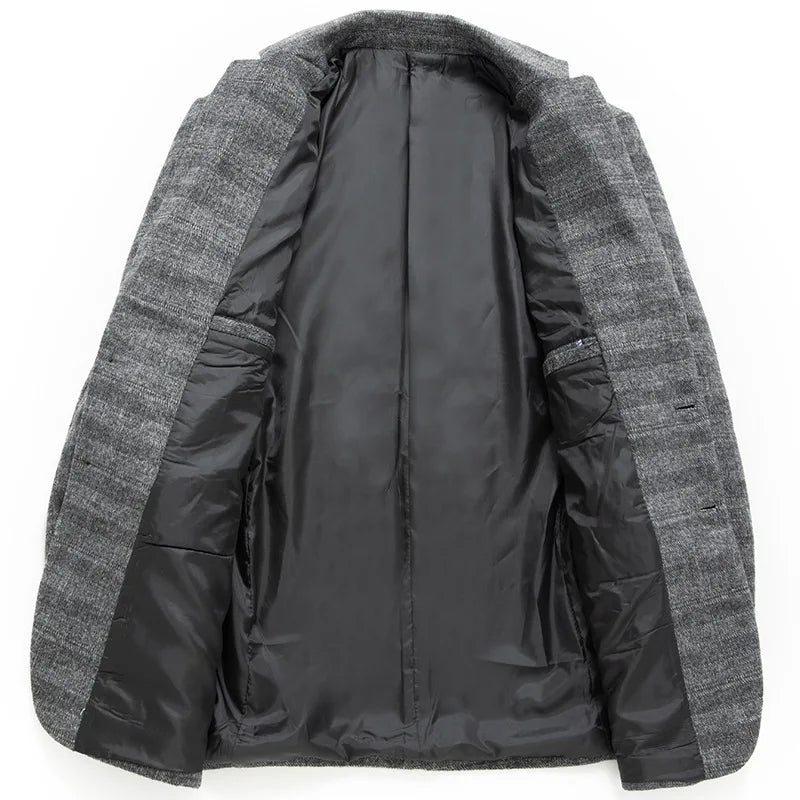 Herren Blazer Grau Khaki Elegant