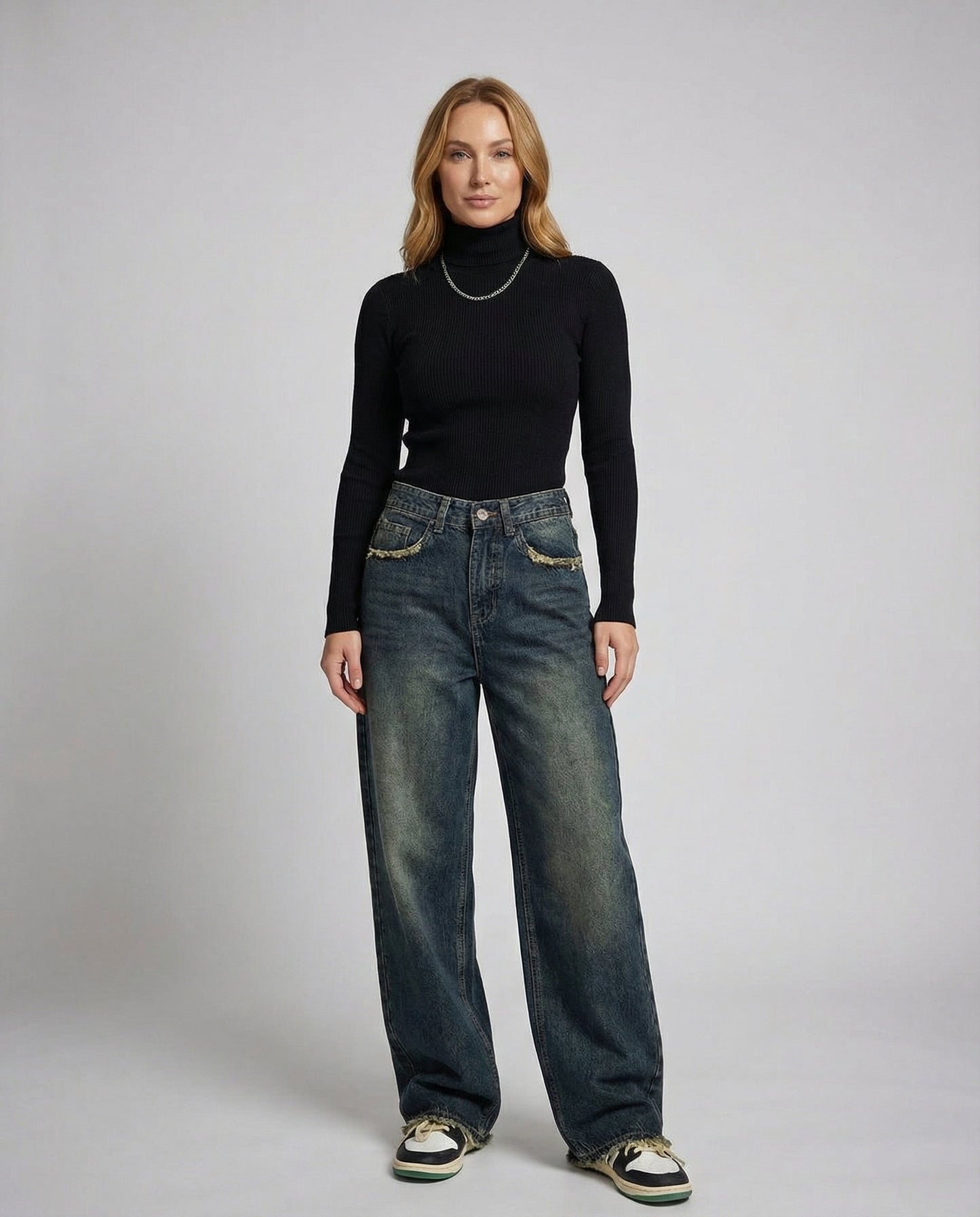 Damen Baggy Jeans Vintage Stil - Eveloria