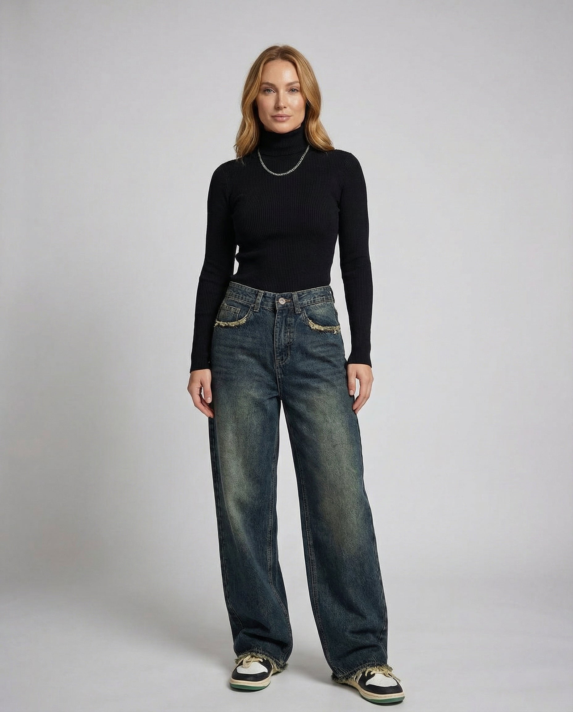 Damen Baggy Jeans Vintage Stil - Eveloria