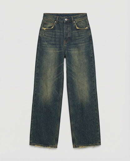 Damen Baggy Jeans Vintage Stil