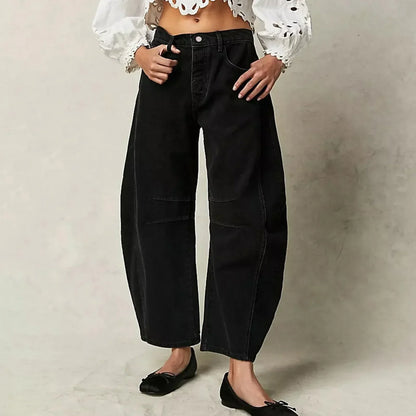 Eveloria Damenweitjeans Leicht Blau