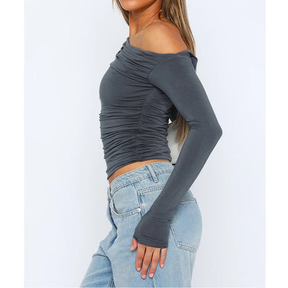 Käthe Damen Langarm-Oberteil Twisted-Design
