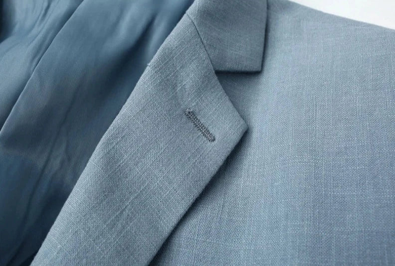 Herren Leinenblazer Elegant Beige