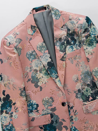 Herren Blazer Blumenmuster Elegantes Design