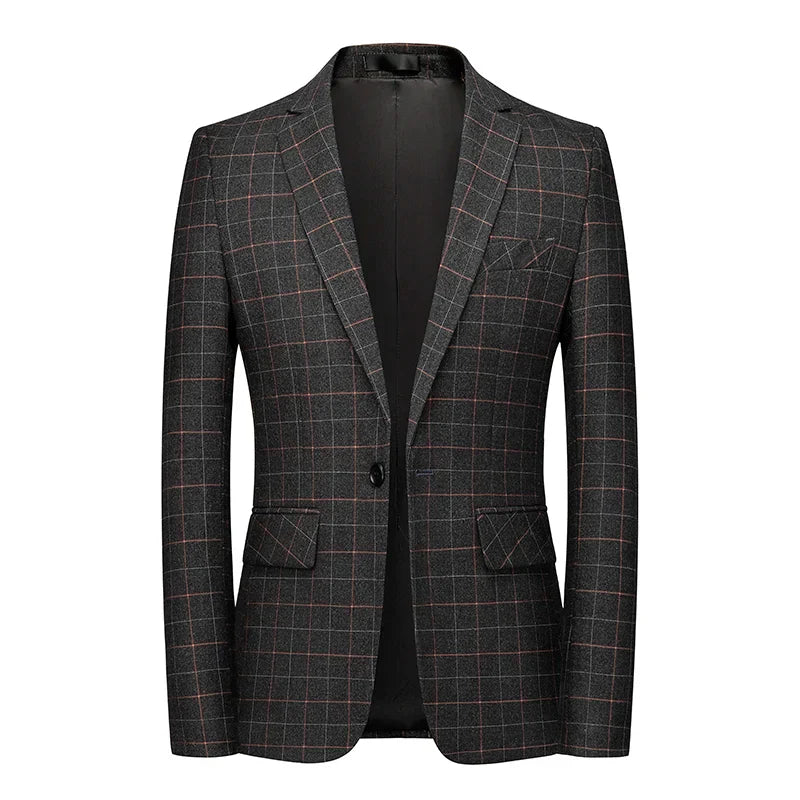 Gianni Herren Karo Blazer Schwarz - Norvielle