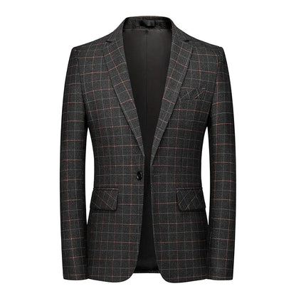 Gianni Herren Karo Blazer Schwarz - Norvielle