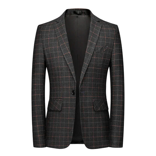 Gianni Herren Karo Blazer Schwarz - Norvielle