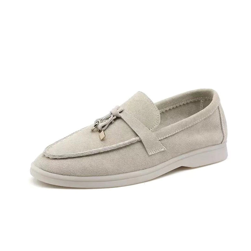 Eveloria Damen Loafers Leder Bequem