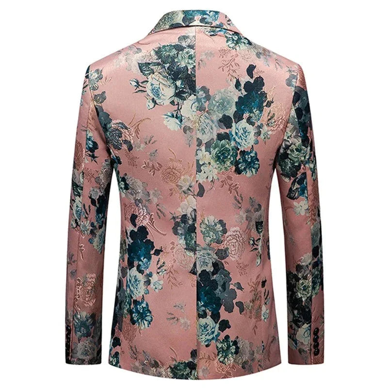 Herren Blazer Blumenmuster Elegantes Design