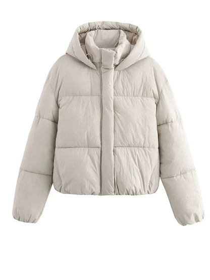 Damen Pufferjacke Kapuze Warm Stepp