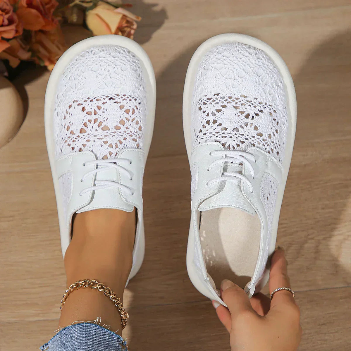 Eveloria Damen Orthopädische Laufschuhe Atmungsaktives Mesh - Eveloria