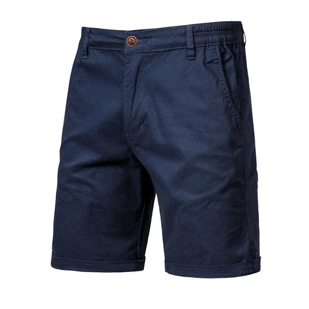 Herren Chino-Shorts Freizeit mit Knopfleiste Beige