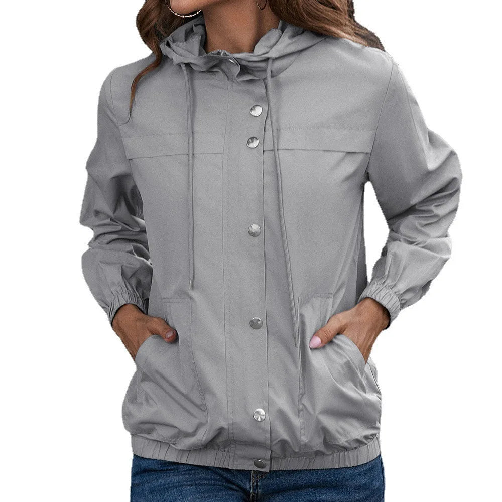 Eveloria Damen Regenjacke Mit Kapuze - Eveloria