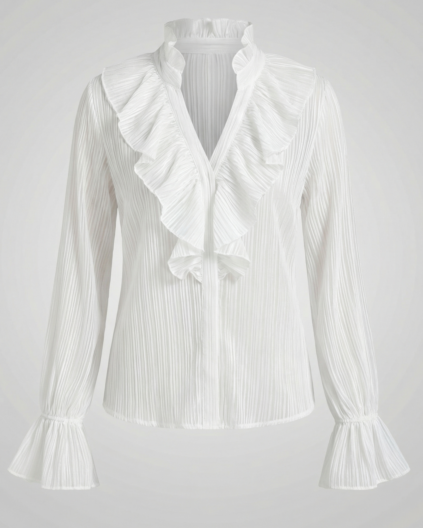 Elegante Damenbluse Rüschen Bluse Weiße Bluse