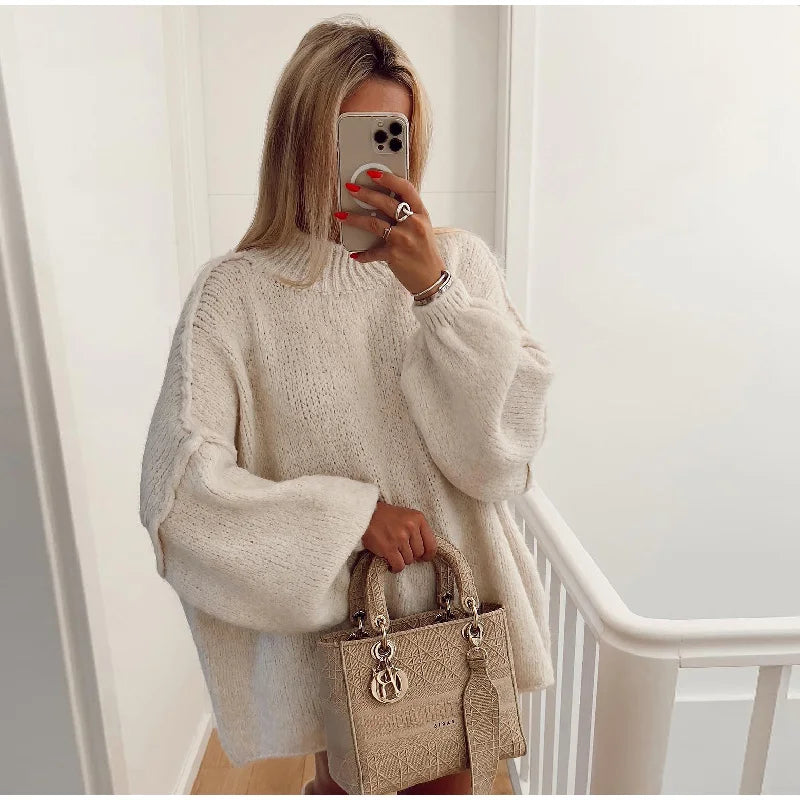 Damen Oversize Strickpullover