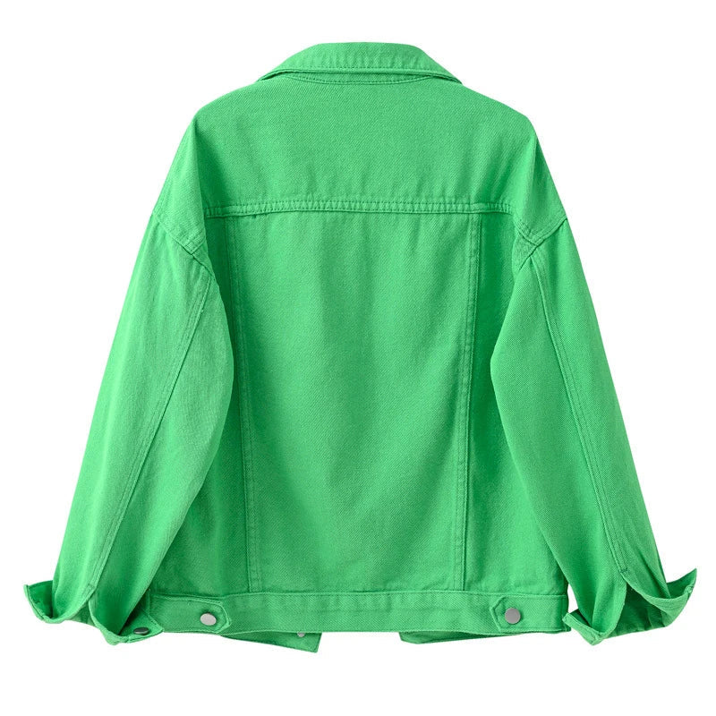 Damen Denimjacke Klassisch Vielfältige Farben