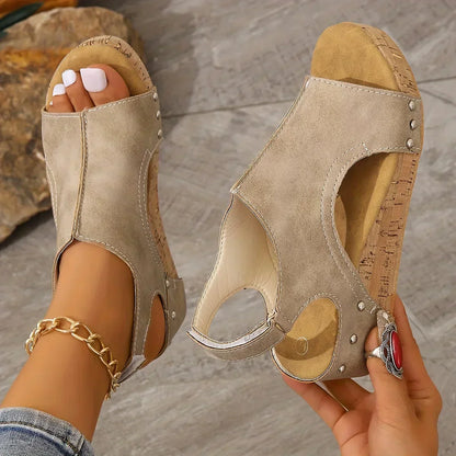 Eveloria Damen Sandalen Malvarrosa Leder
