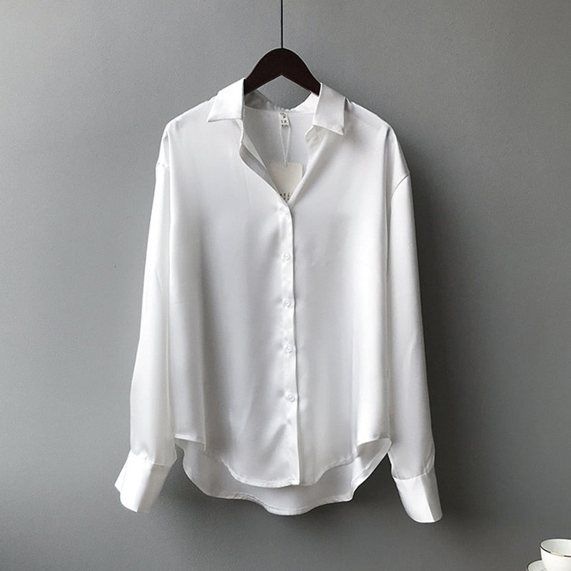 Eveloria Damen Seidenbluse Vintage-Stil